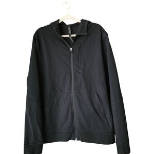 Lululemon City Sweat Full Zip Hoodie Mens XL Black Zip Pockets Athleisure M4750S